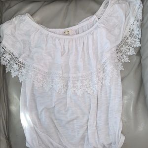 White off the shoulder top